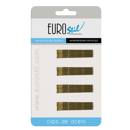 CLIPS ONDULADOS 24UDS BRONCE 50MM - EUROSTIL