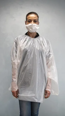 KIMOPONCHO BLANCO DESECHABLE (25 UNIDADES)