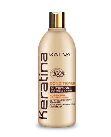ACONDICIONADOR KERATINA NUTRICIÓN Y SUAVIDAD 355ML - KATIVA