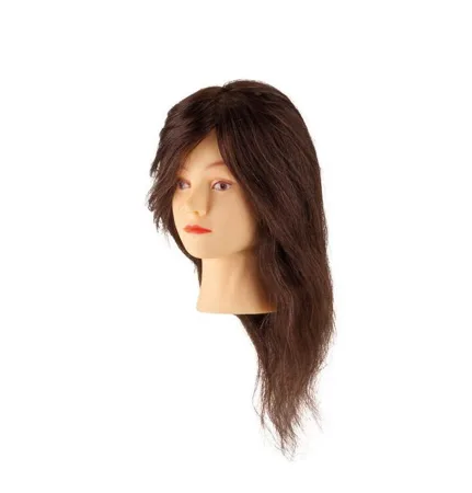 CABEZA PROFESIONAL PELO NATURAL 45CM CASTAÑO- FAMA FABRE