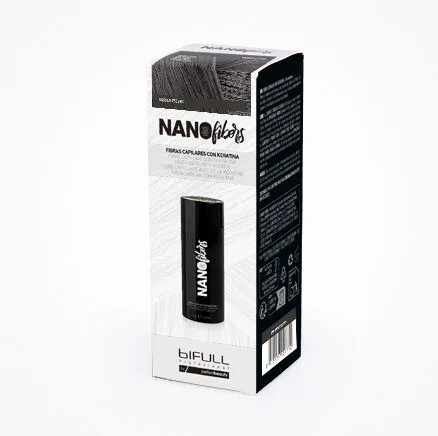 FIBRA CAPILAR CON KERATINA MARRÓN OSCURO 25GR. - BIFULL