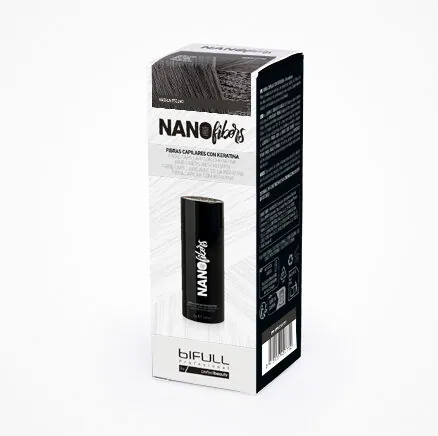 FIBRA CAPILAR CON KERATINA MARRÓN OSCURO 25GR. - BIFULL