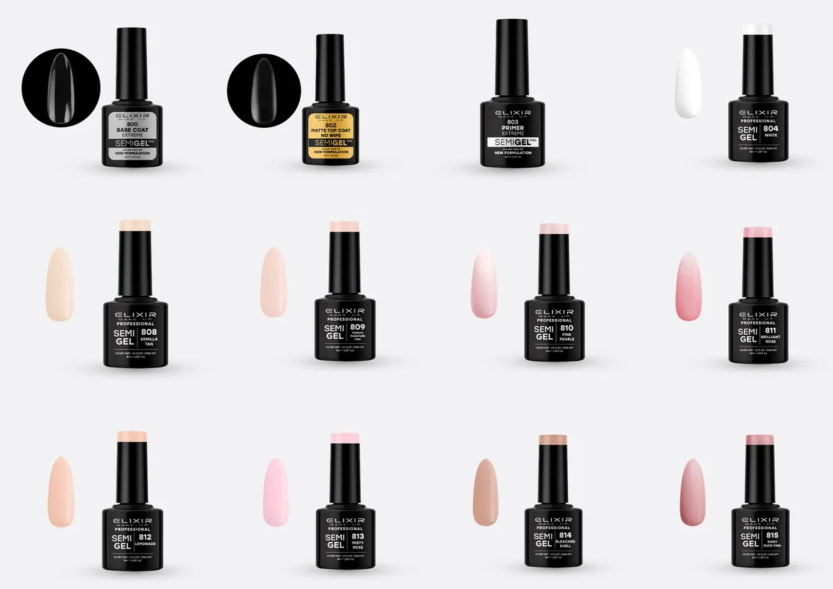 GEL SEMI PERMANENTE (TODOS LOS COLORES) - ELIXIR