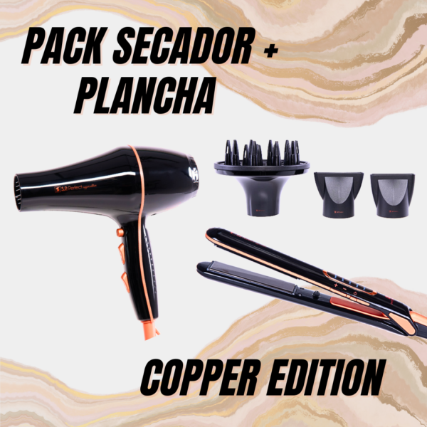 PACK SECADOR + PLANCHA COPPER EDITION - PERFECT BEAUTY