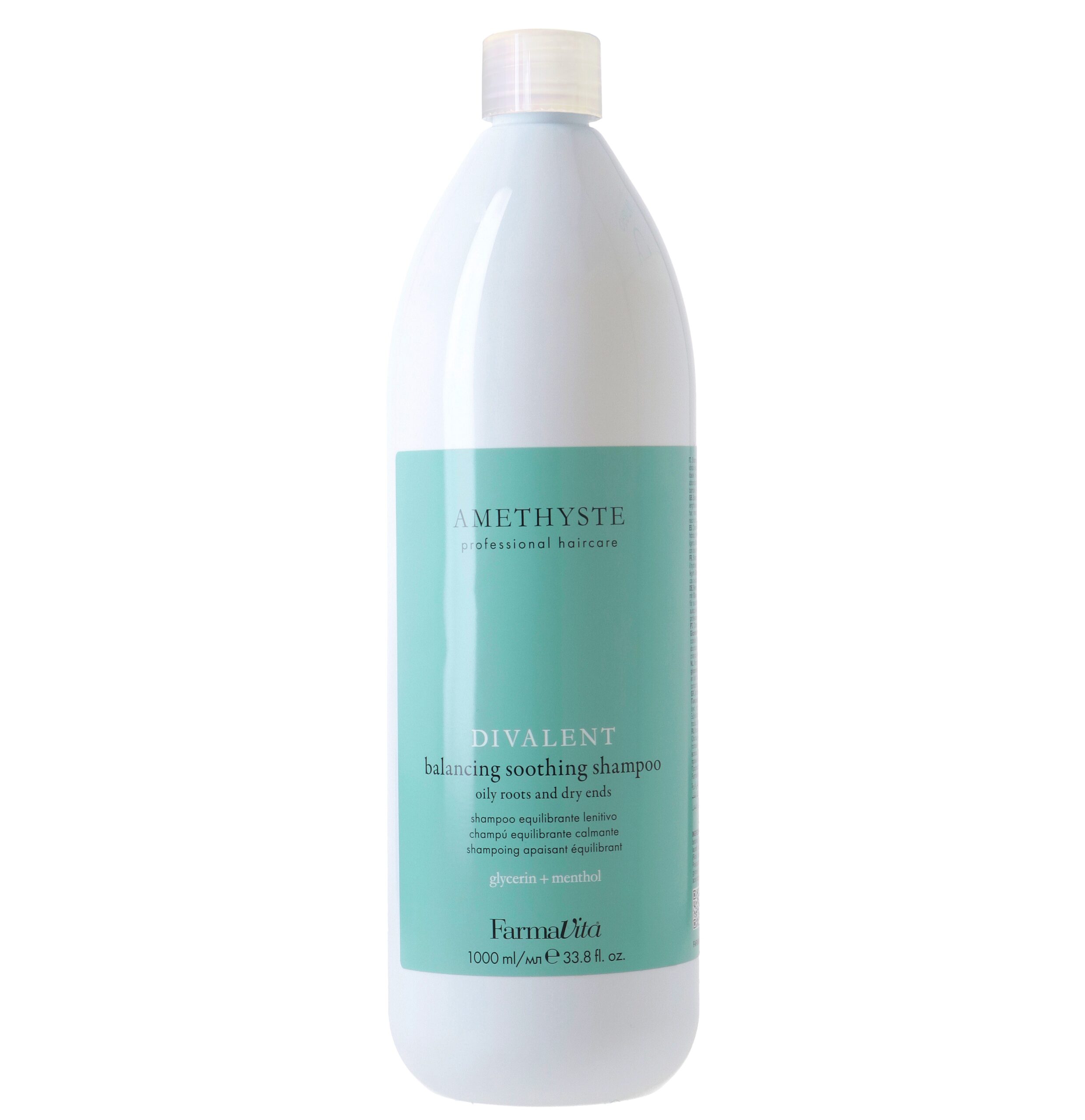 CHAMPU DIVALENT RAÍZ GRASA LARGOS DAÑADOS AMETHYSTE 1000 ML - FARMAVITA
