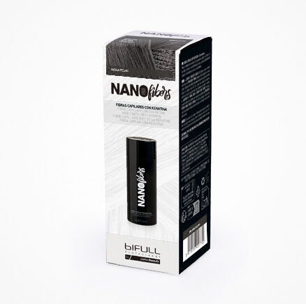 FIBRA CAPILAR CON KERATINA MARRÓN OSCURO 25GR. - BIFULL