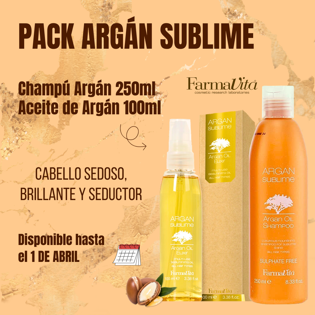 PACK ARGAN SUBLIME: CHAMPU 250ML + ACEITE 100ML - FARMAVITA
